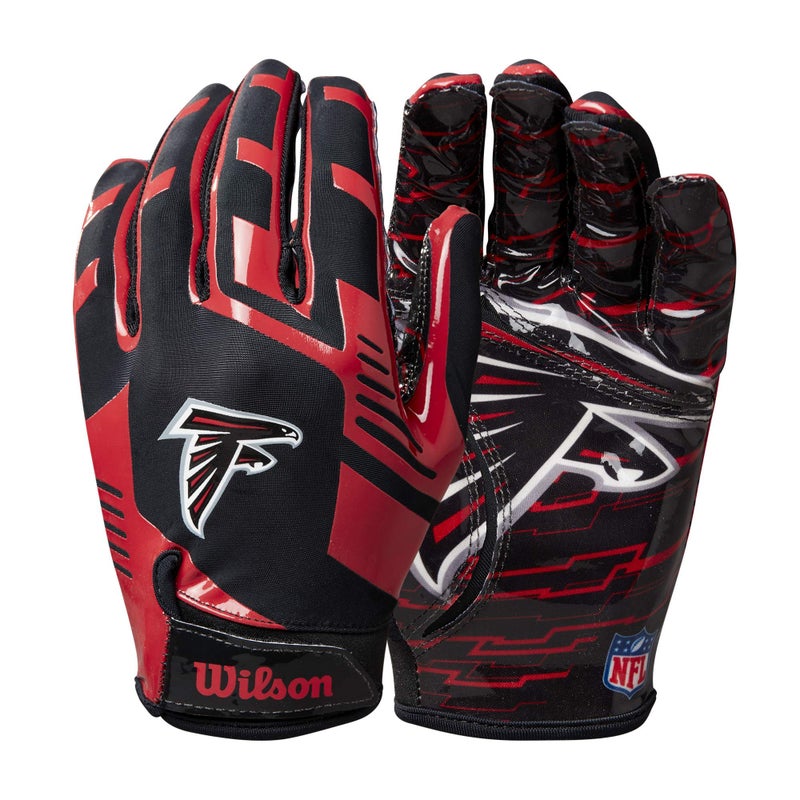 Wilson NFL Stretch Fit Football Gloves - Youth, Atlanta Falcons - Image 1